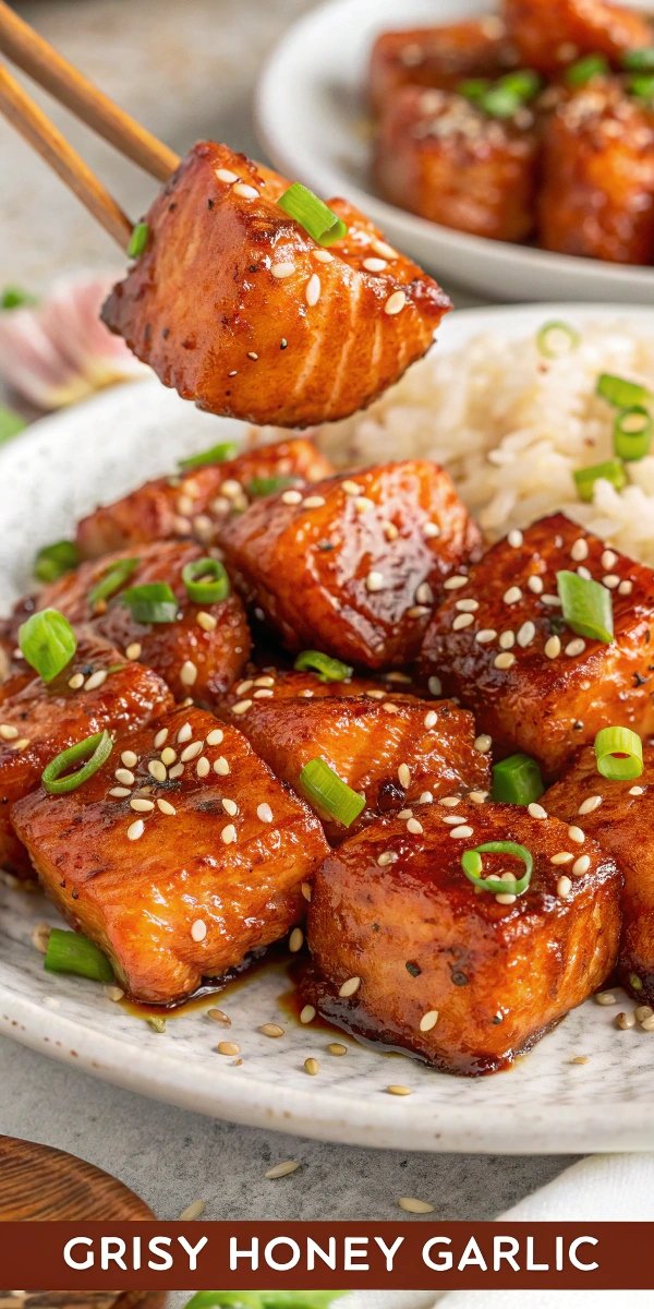 Crispy Honey Garlic Salmon Bites: Ready in Just 25 Minutes