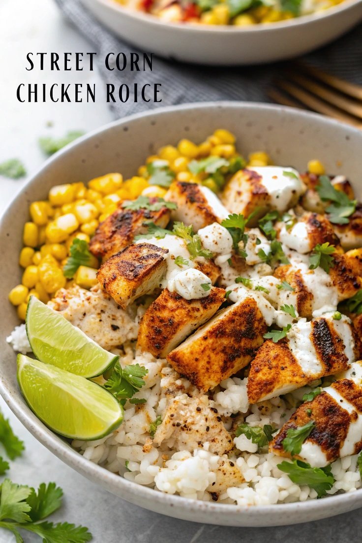 Street Corn Chicken Rice Bowl – A Flavor-Packed Meal in One Bowl!