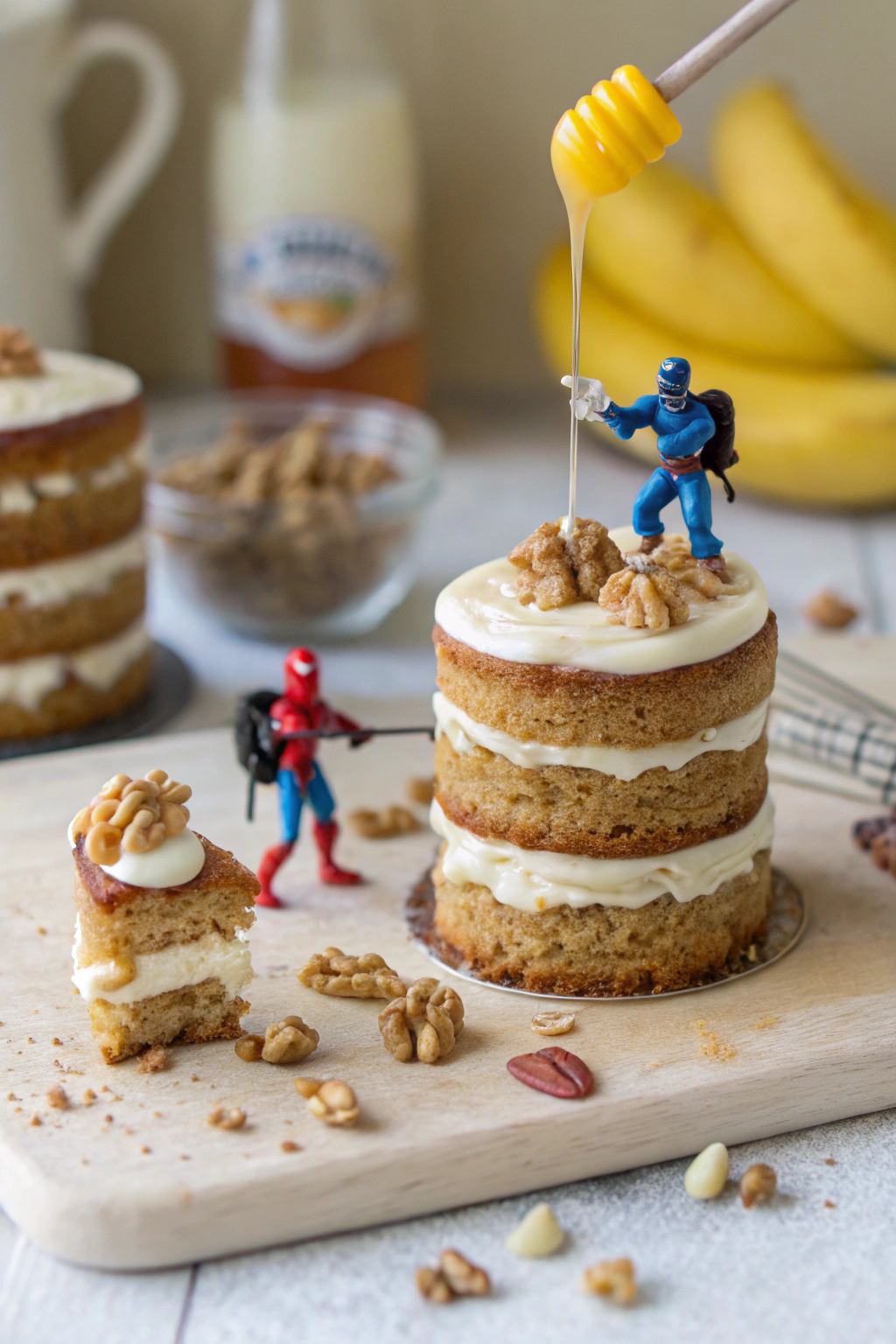 Mini Heavenly Banana Walnut Cream Cakes: A Marvelous Battle of Sweetness