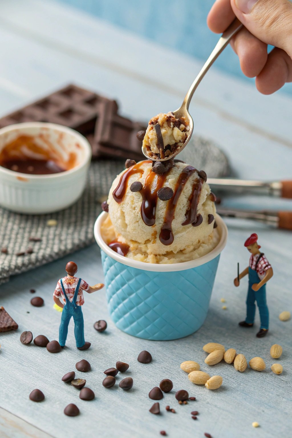 Miniature Homemade Moose Tracks Ice Cream 🍦