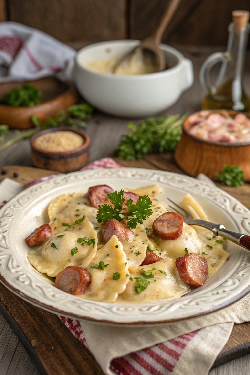 Crockpot Pierogi Casserole with Kielbasa: A Comforting One-Pot Meal