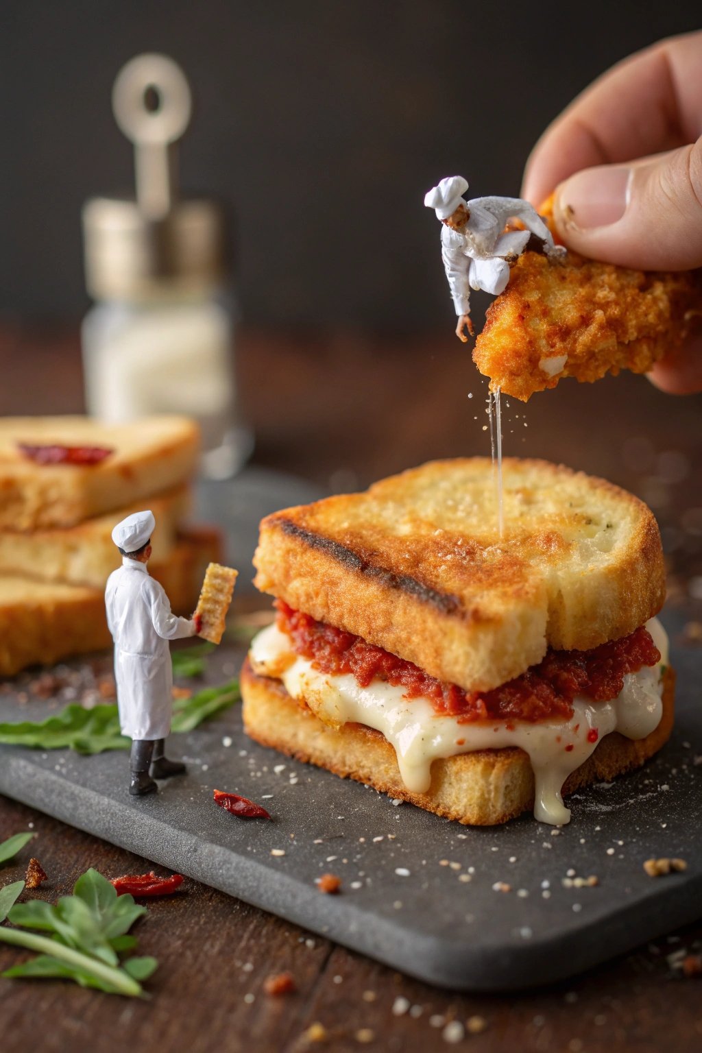 Mini Lazy Chicken Parmesan Grilled Cheese – Bite-Sized Comfort Food
