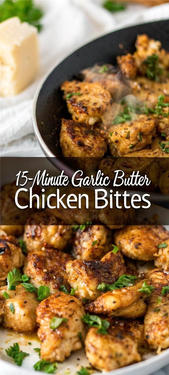 15-Minute Garlic Butter Chicken Bites: Easy One-Pan Recipe