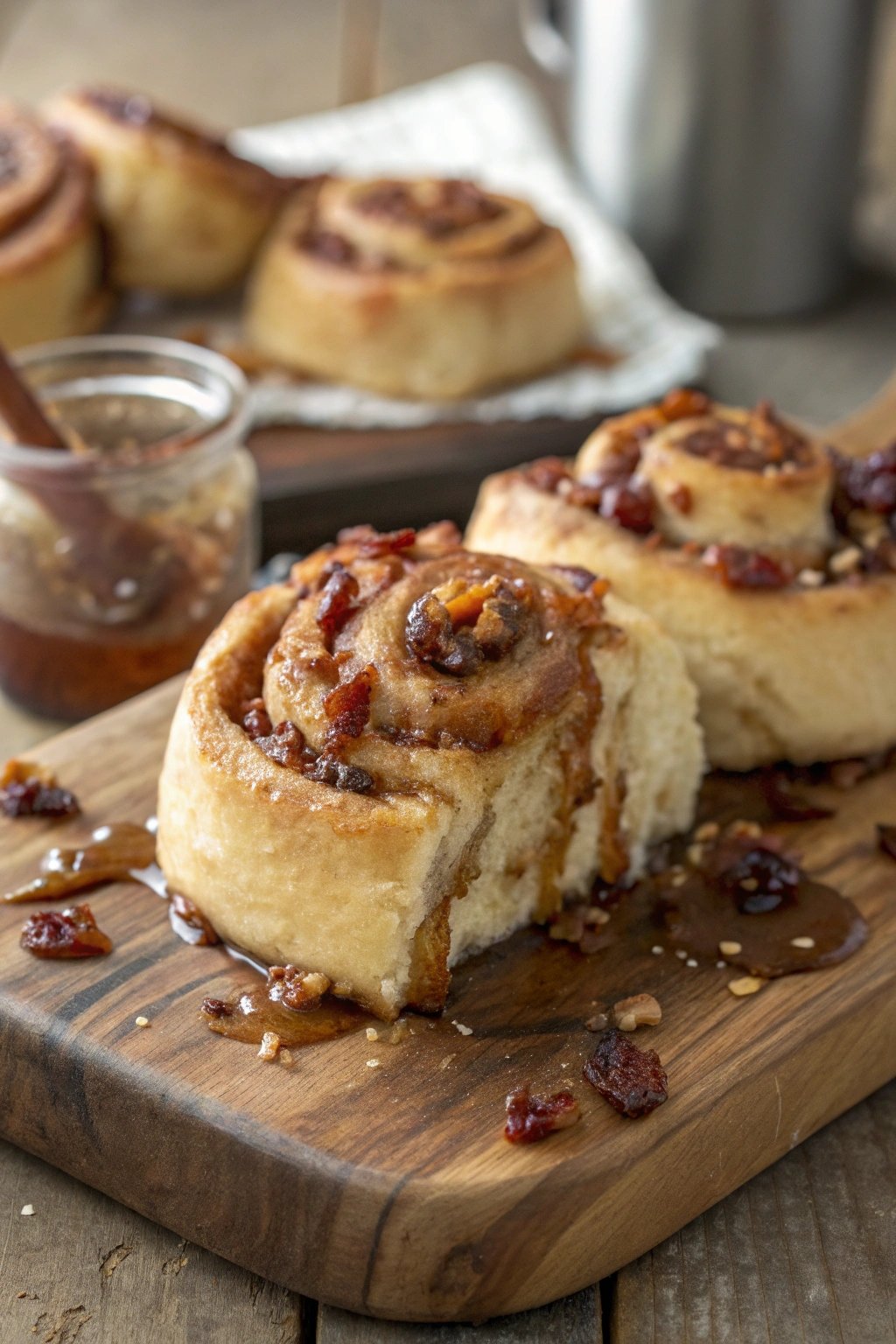 Bourbon Maple Bacon Cinnamon Rolls – Sweet, Smoky & Irresistible!