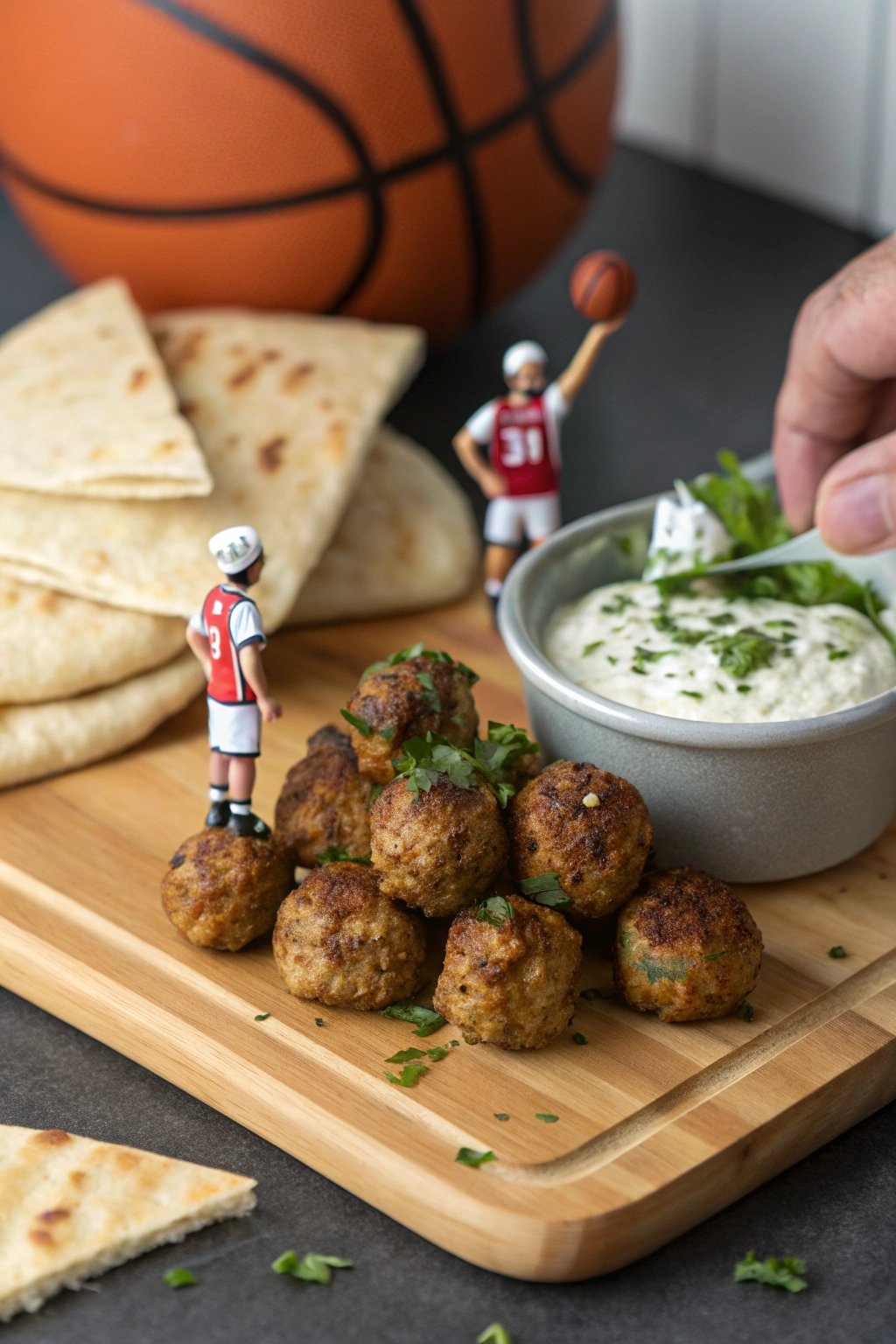 Mini Mediterranean Chicken Meatballs – A Bite-Sized Power Move 🏀🍽️