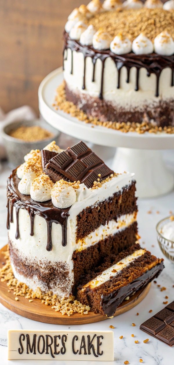 S’mores Cake Recipe: A Gooey, Chocolatey Twist on the Campfire Classic!
