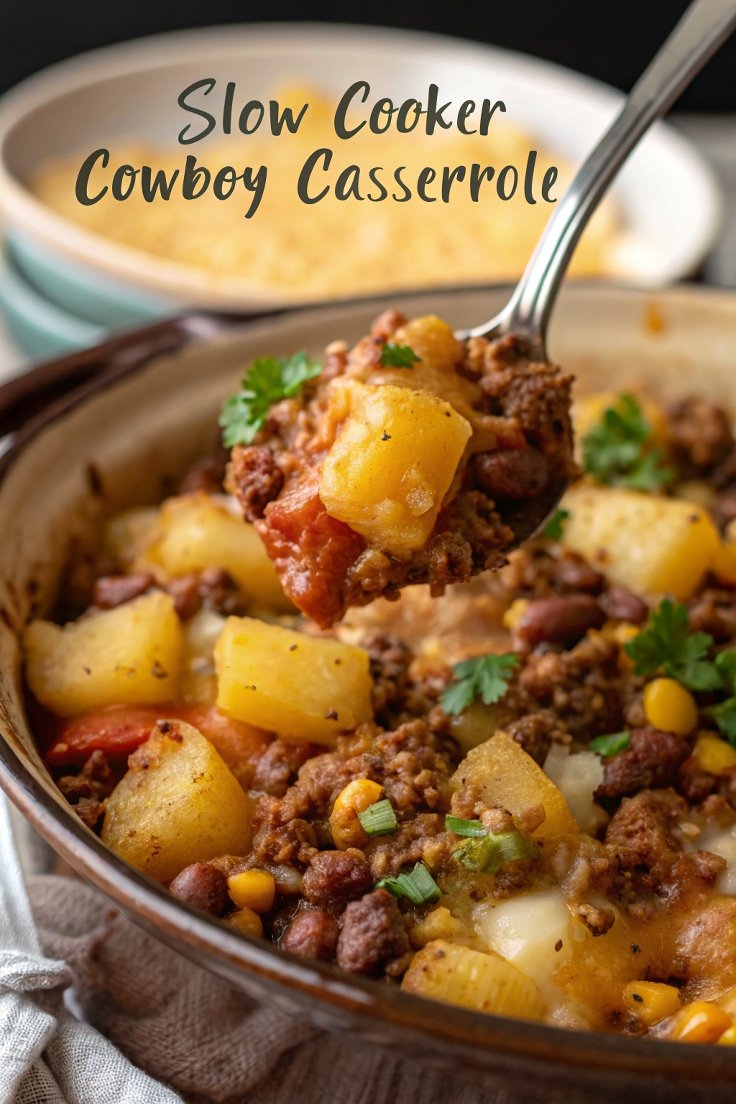 Slow Cooker Cowboy Casserole – A Hearty, Flavor-Packed Comfort Meal