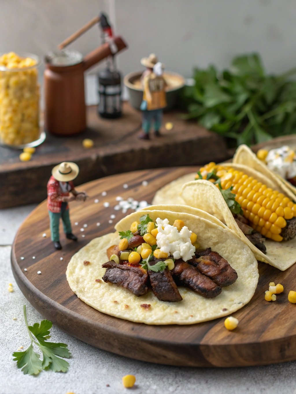 Mini Grilled Elote Steak Tacos