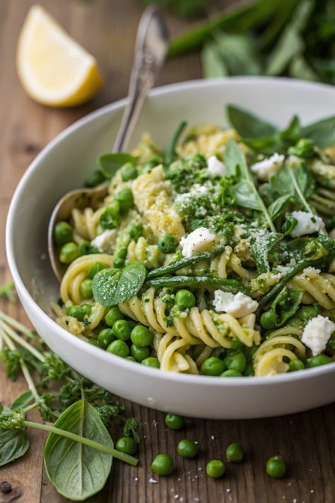 Pea Pasta with Mint, Truffle & Lemon – A Bright, Elegant Spring Pasta Dish