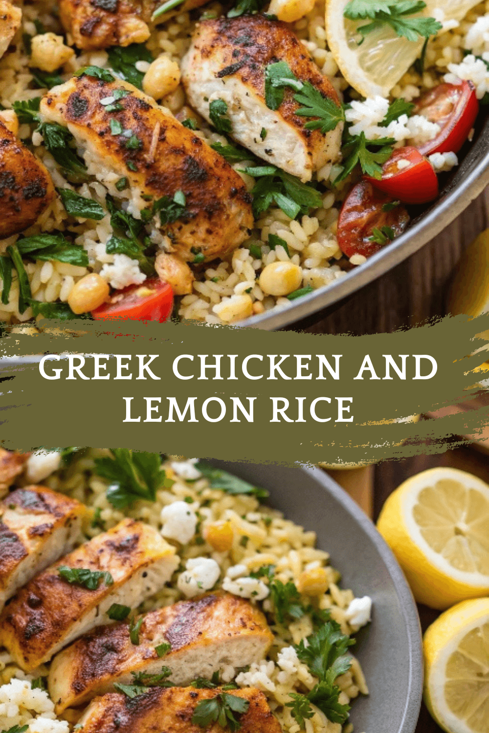 Greek Chicken and Lemon Rice (30 Minutes, One-Pot) – A Bright, Flavor-Packed Weeknight Dinner