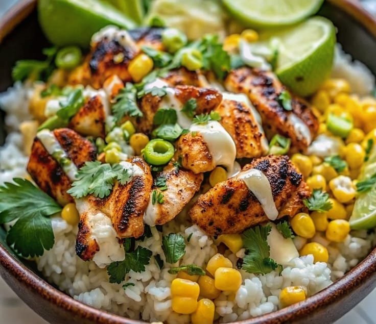 Street Corn Chicken Rice Bowl – Easy & Flavorful Summer Dinner
