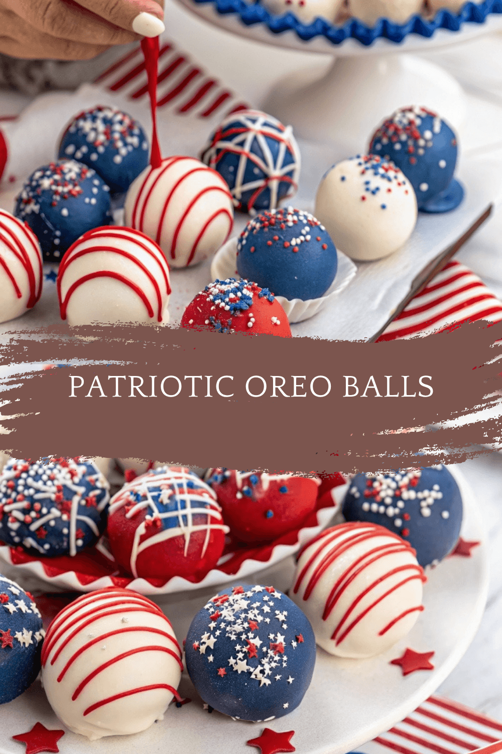 Patriotic Oreo Balls – No-Bake, Bite-Sized Red-White-and-Blue Delights