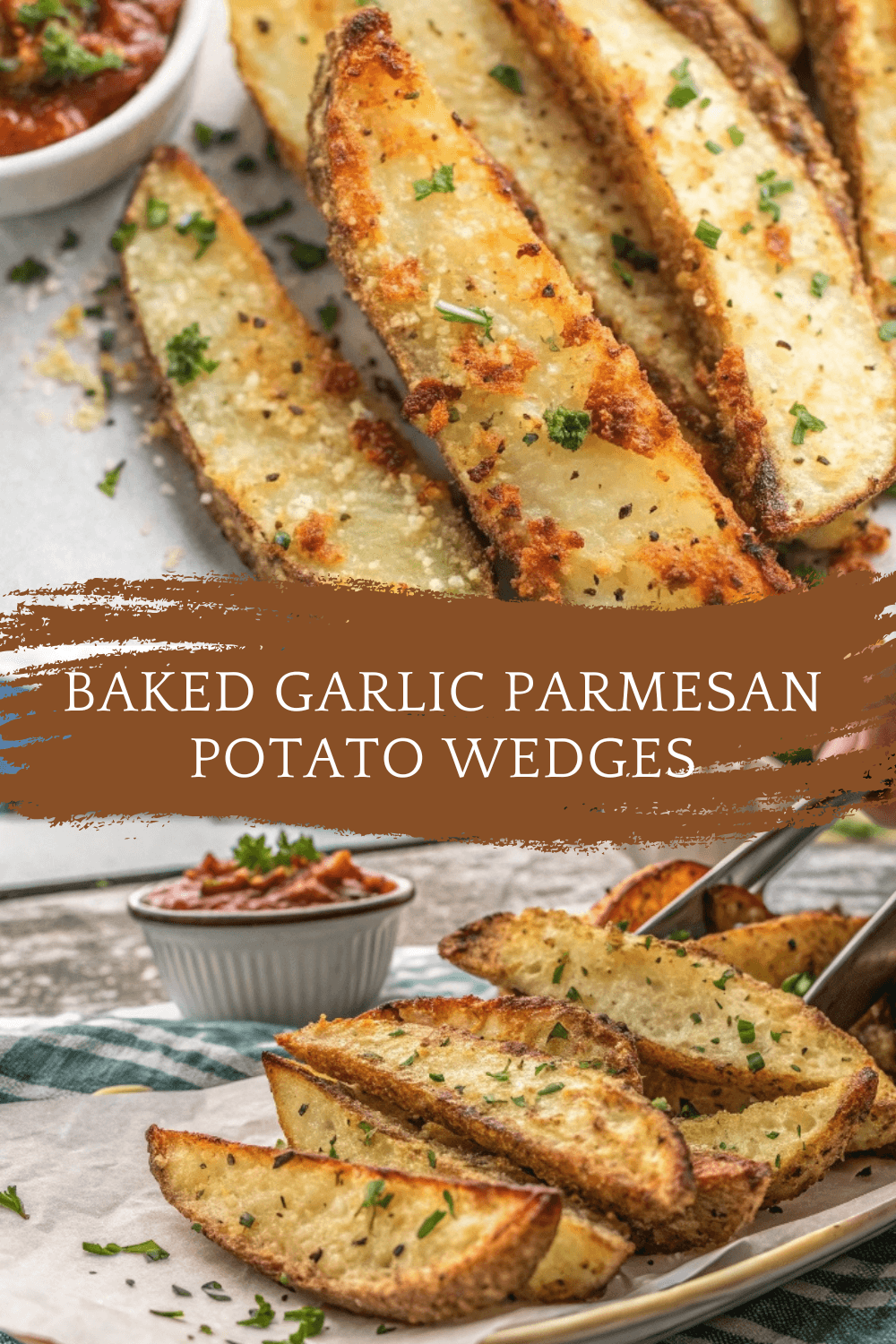 Baked Garlic Parmesan Potato Wedges – Crispy, Golden, and Irresistible!