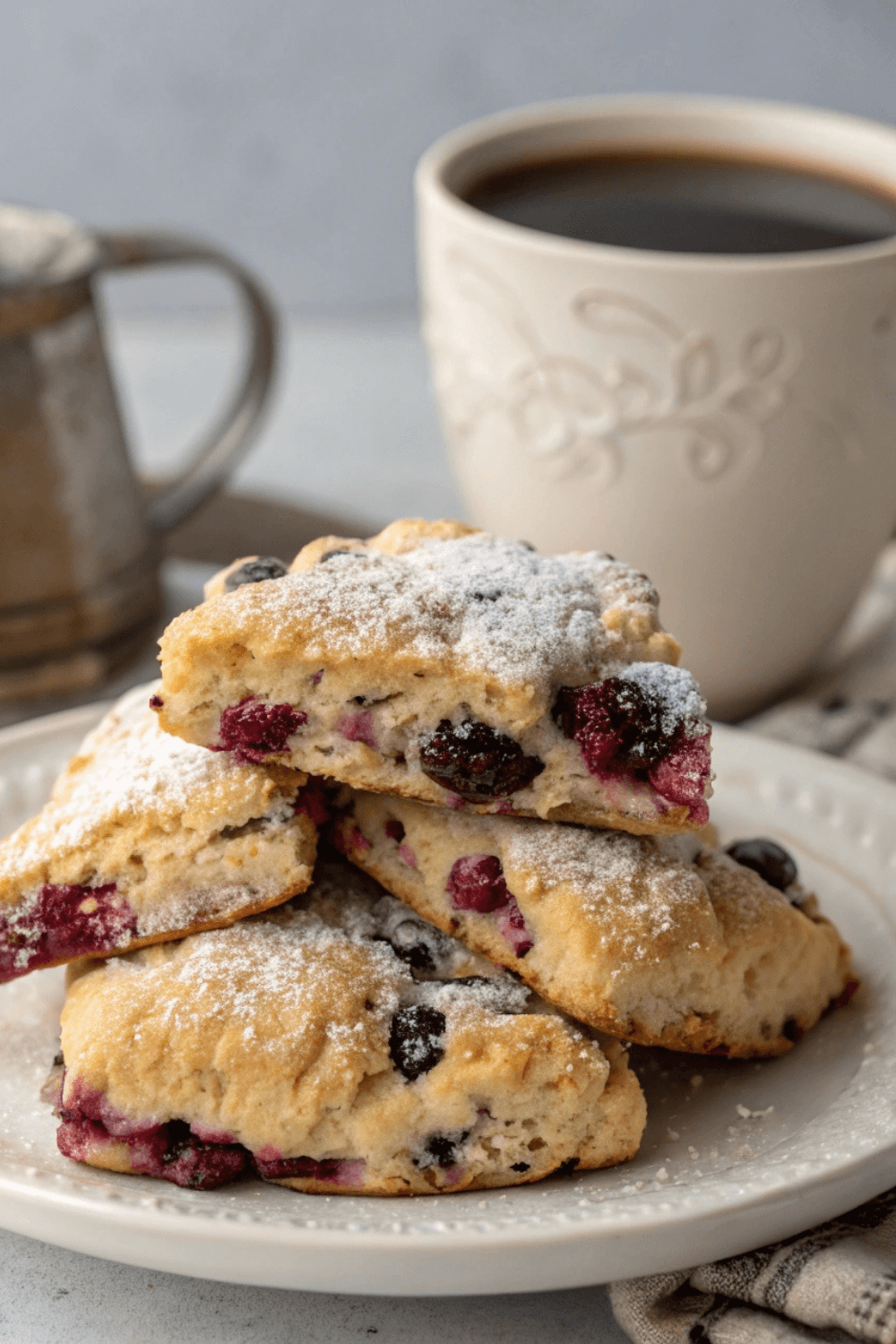 Brunch Favorite Blackberry Scones – Buttery, Flaky & Bursting with Berries