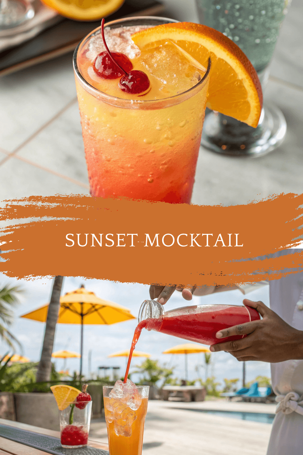 Sunset Mocktail – A Gorgeous, Fruity Non-Alcoholic Drink for Summer Evenings