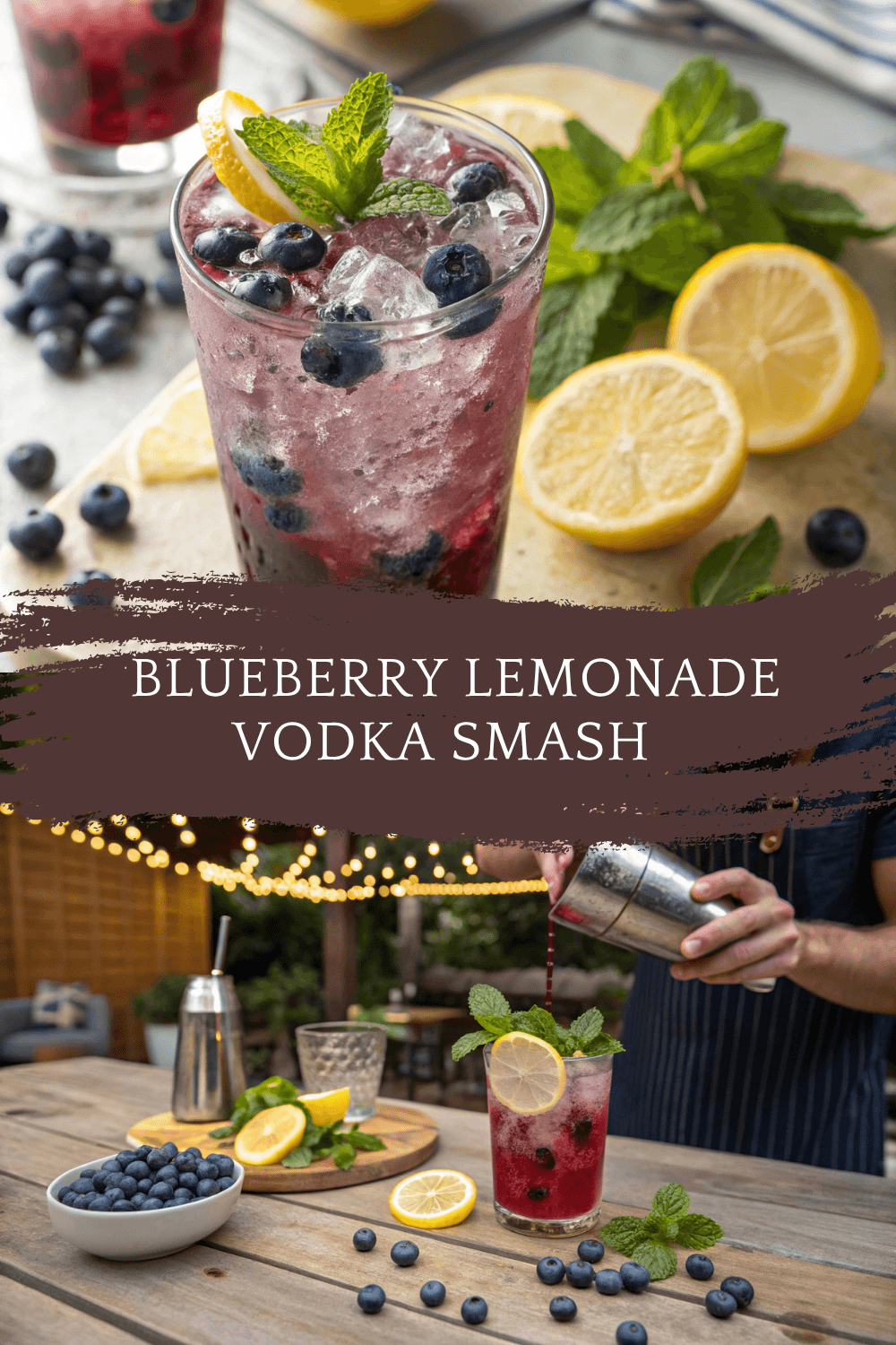 Blueberry Lemonade Vodka Smash – A Bright and Bubbly Cocktail