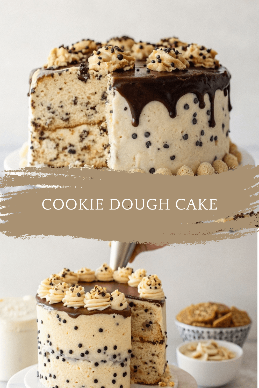 Cookie Dough Cake – Cookie Dough Baked into Each Layer