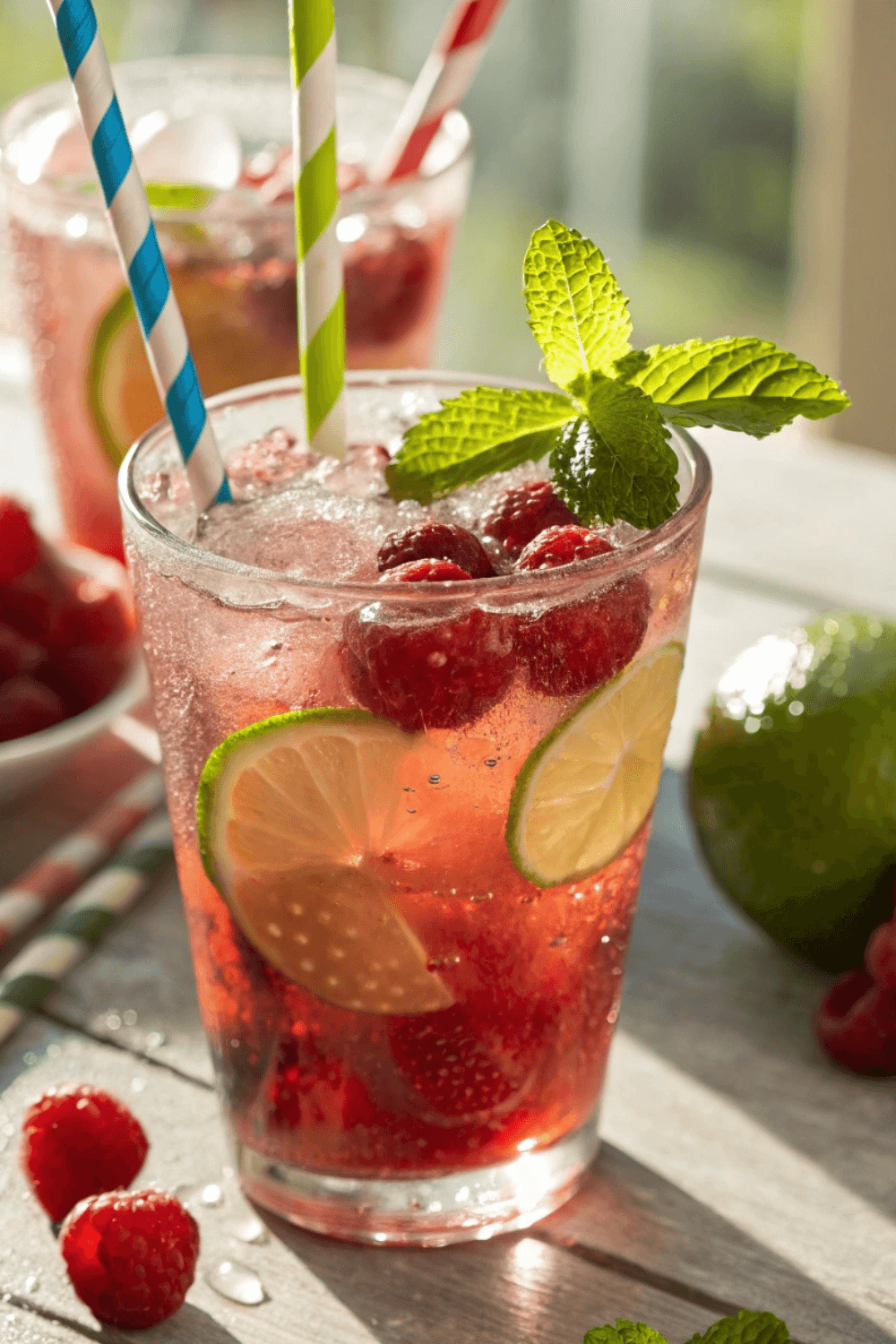 Raspberry Limeade Splash (Fun Kids’ Party Mocktail!)