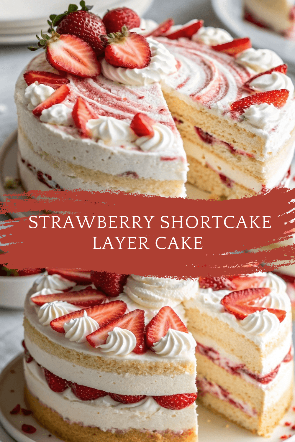 Strawberry Shortcake Layer Cake (Sponge Cake) – A Fresh & Fluffy Classic