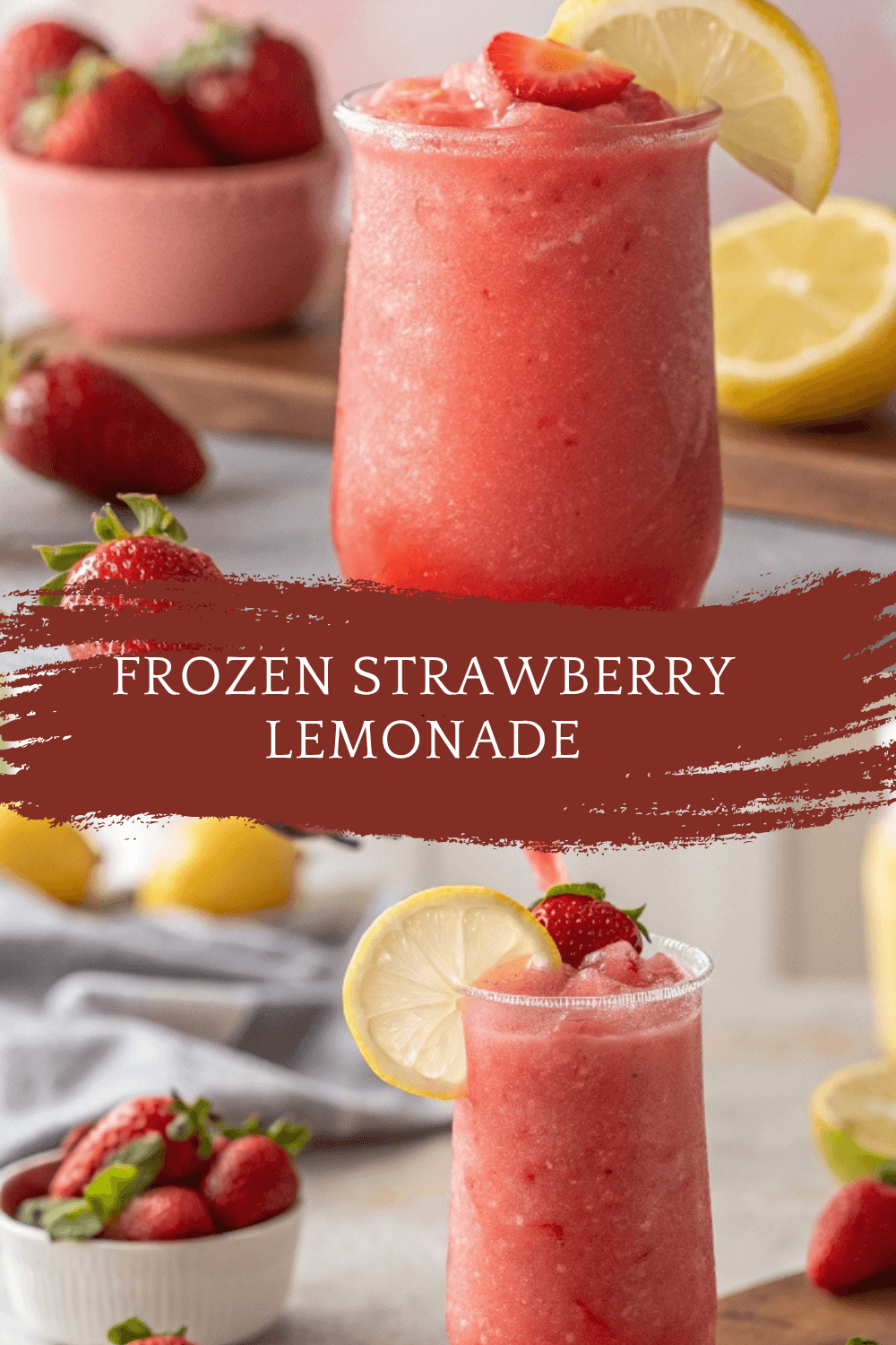Frozen Strawberry Lemonade – A Frosty, Tangy Summer Sip