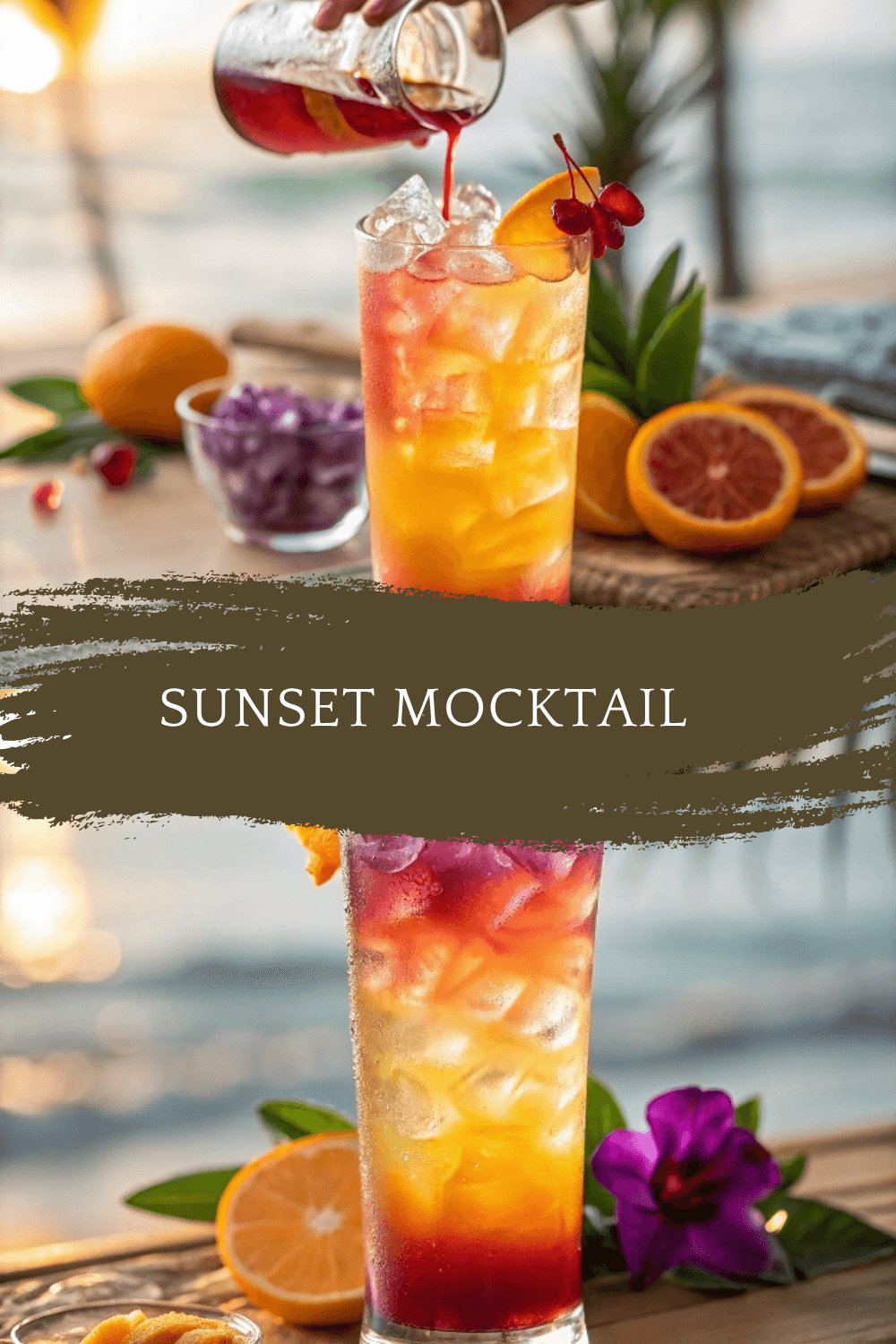 Sunset Mocktail – A Gorgeous, Fruity Non-Alcoholic Drink for Any Occasion