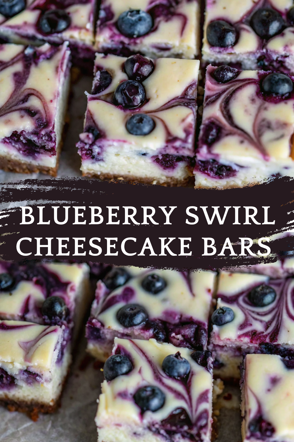 Blueberry Swirl Cheesecake Bars – Creamy, Luscious Bars with a Stunning Blueberry Swirl