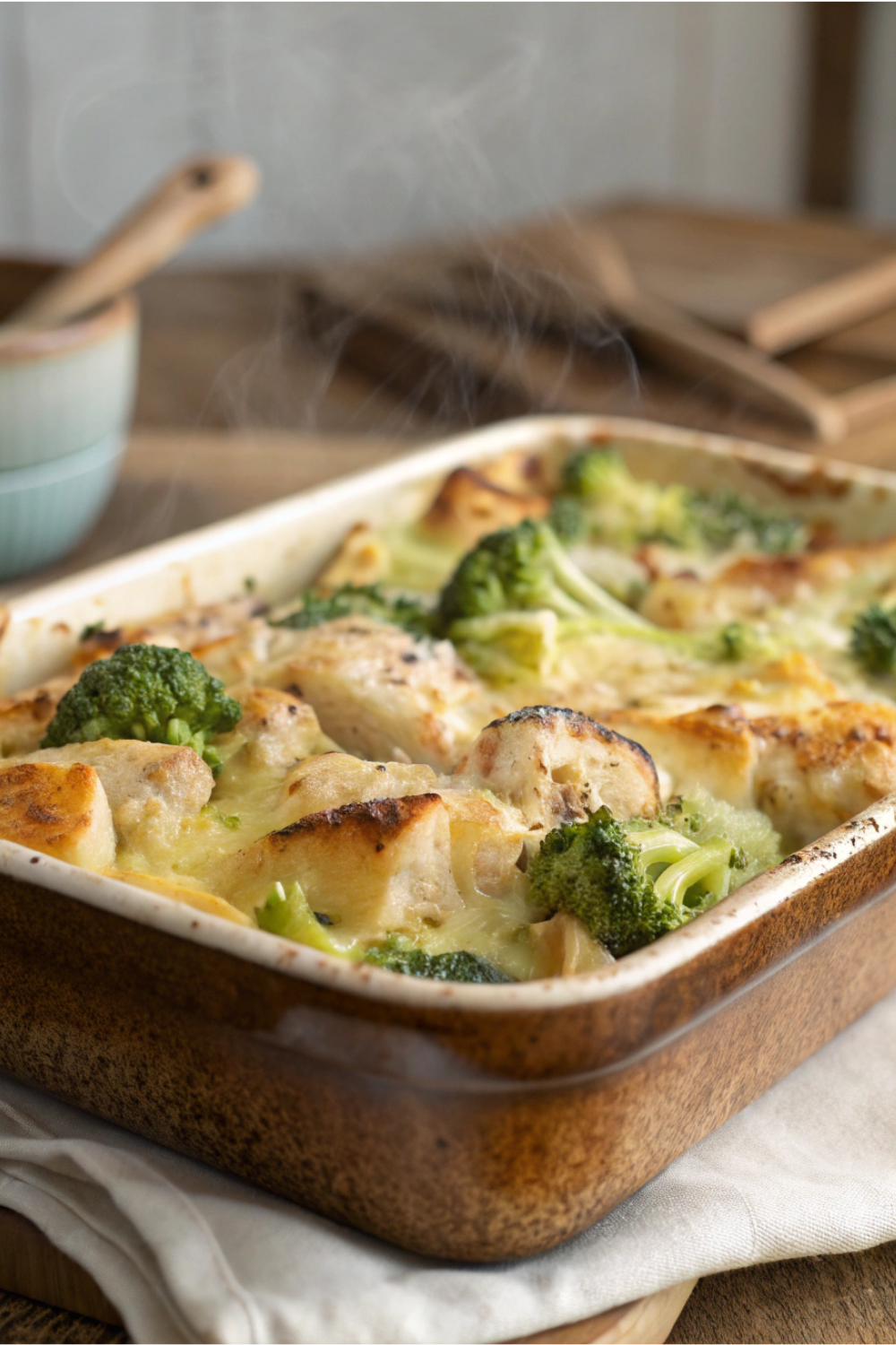 Baked Potato Chicken & Broccoli Casserole – Cozy, Cheesy & Family-Friendly