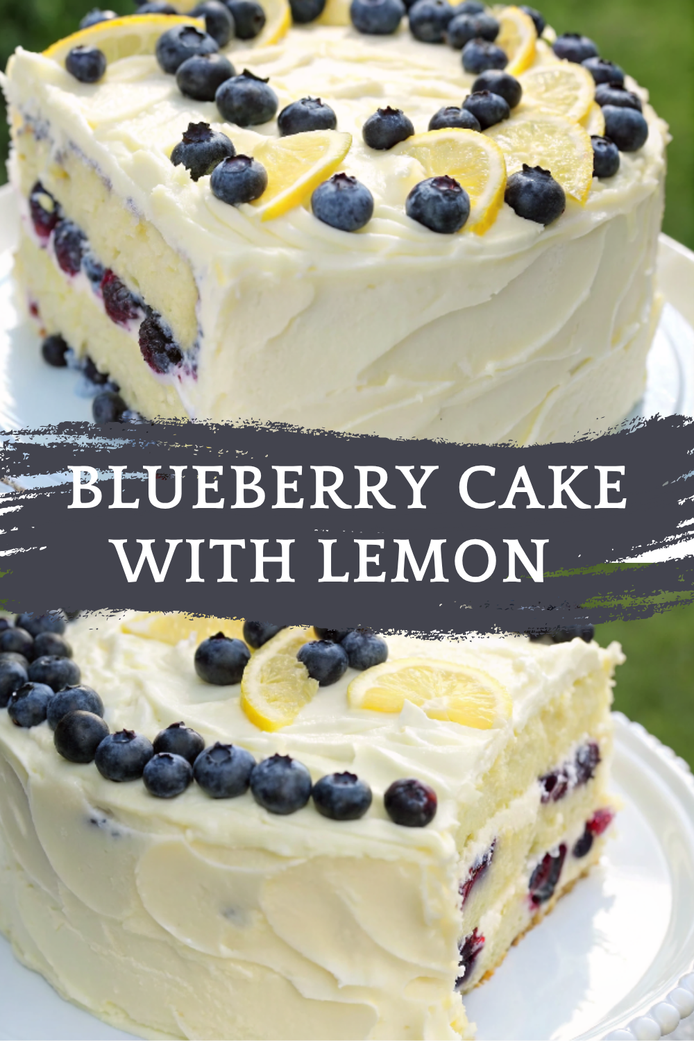 Blueberry Cake with Lemon Cream Cheese Frosting – Moist, Fluffy Cake Bursting with Blueberries and a Bright Citrus Finish