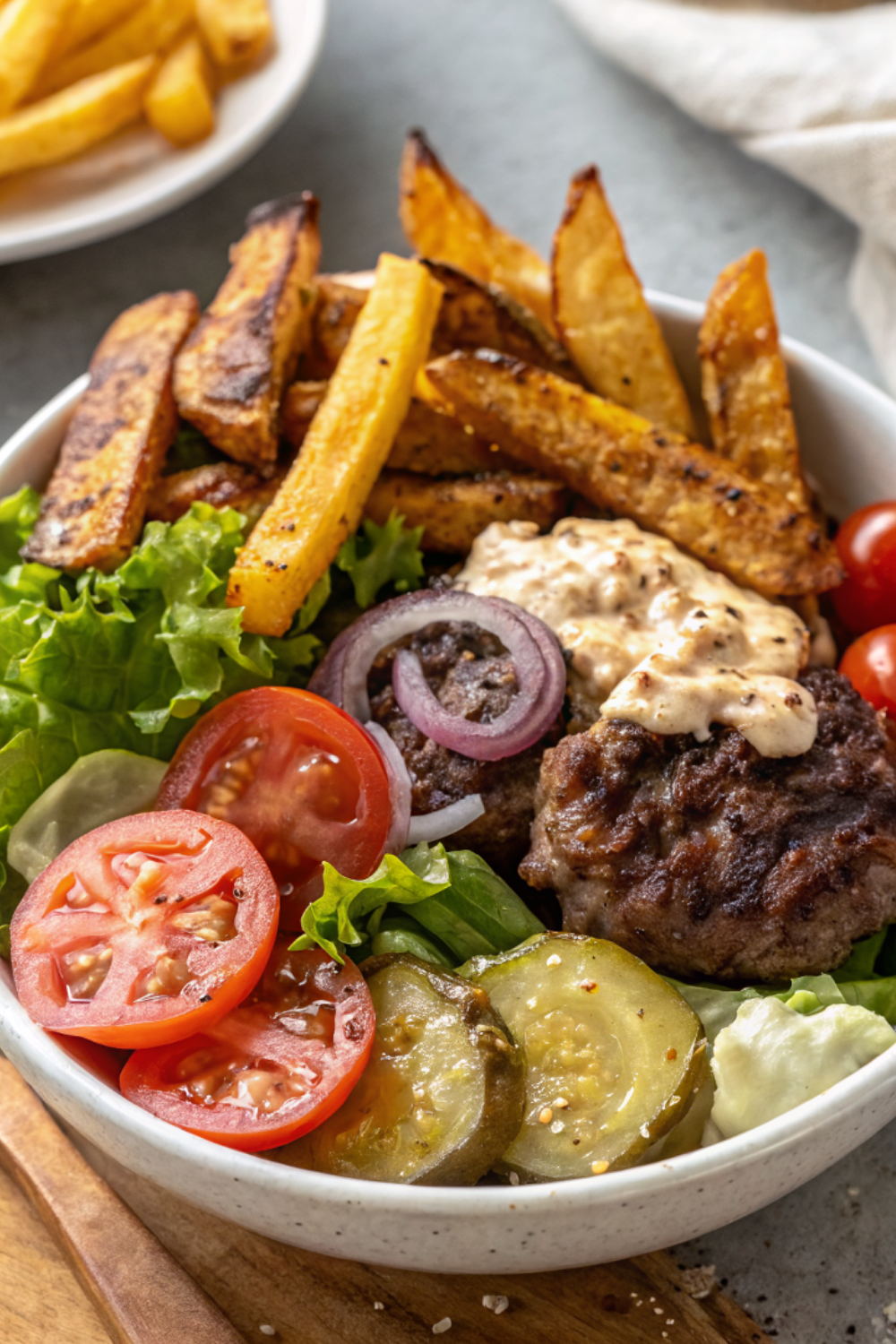 Burger Bowls with Caramelized Onion Aioli – Juicy, Low-Carb & Bursting with Flavor
