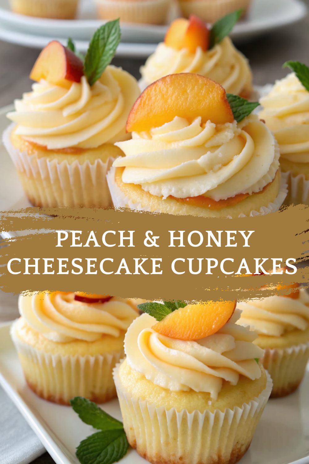 Peach & Honey Cheesecake Cupcakes – Creamy, Fruity, and Naturally Sweet Mini Desserts