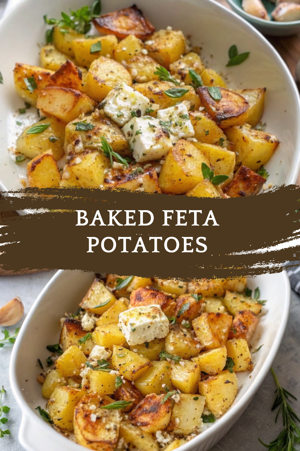 Baked Feta Potatoes – Creamy, Herby, and Roasted to Golden Perfection