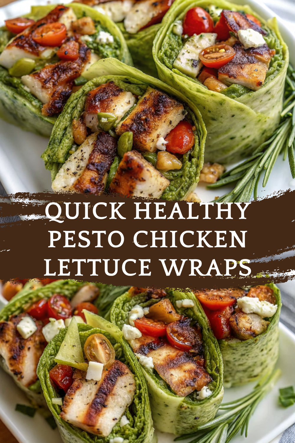 Quick Healthy Pesto Chicken Lettuce Wraps Recipe