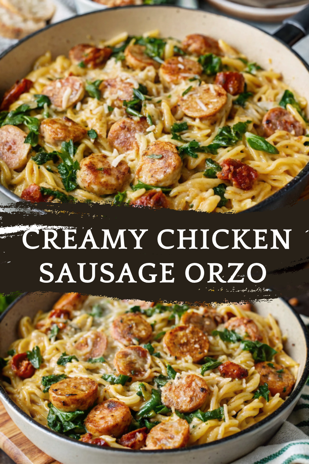 Creamy Chicken Sausage Orzo – A One-Pan Comfort Meal with Flavor and Ease