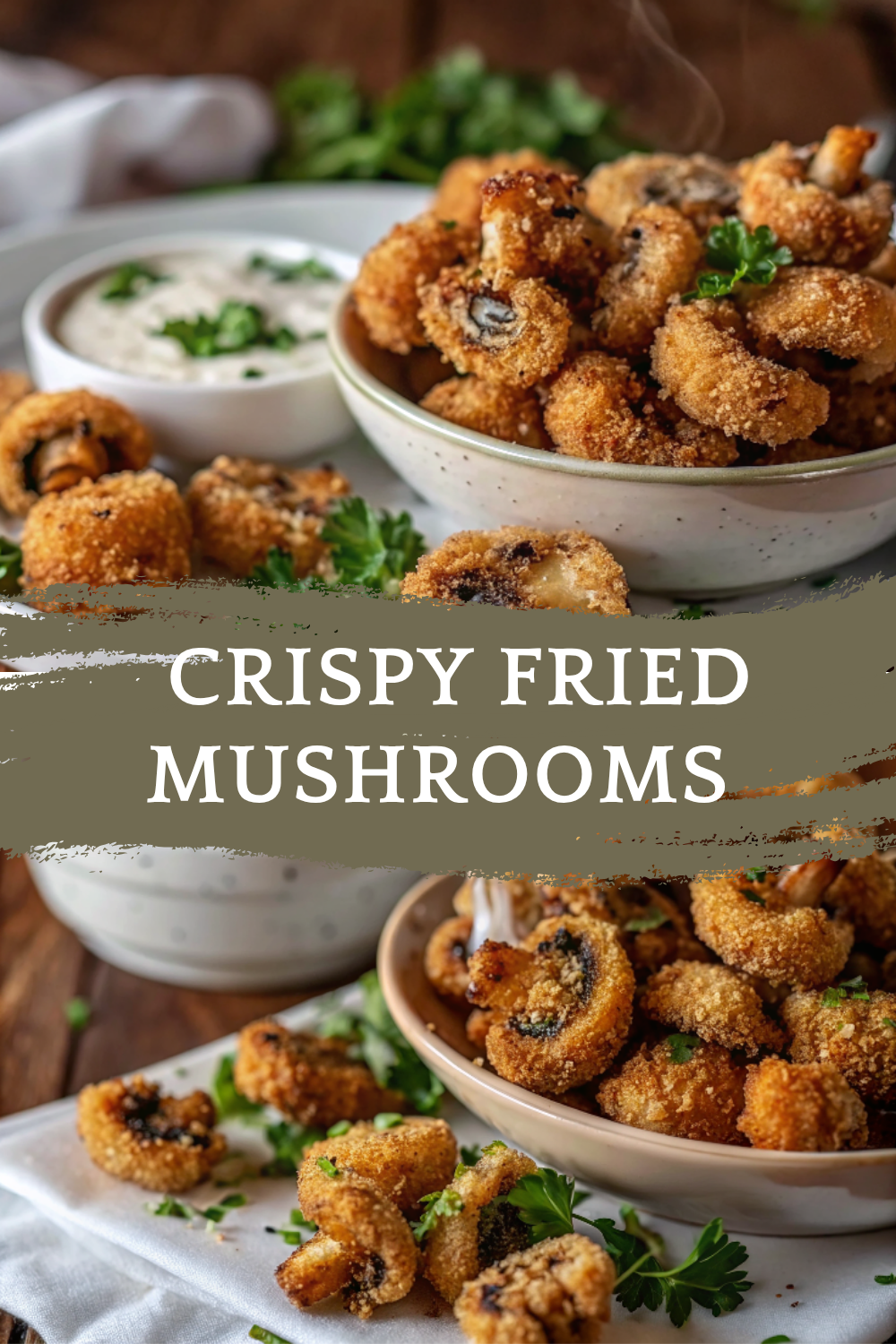 Crispy Fried Mushrooms with Cool Ranch Dip: The Perfect Crunchy Snack or Appetizer