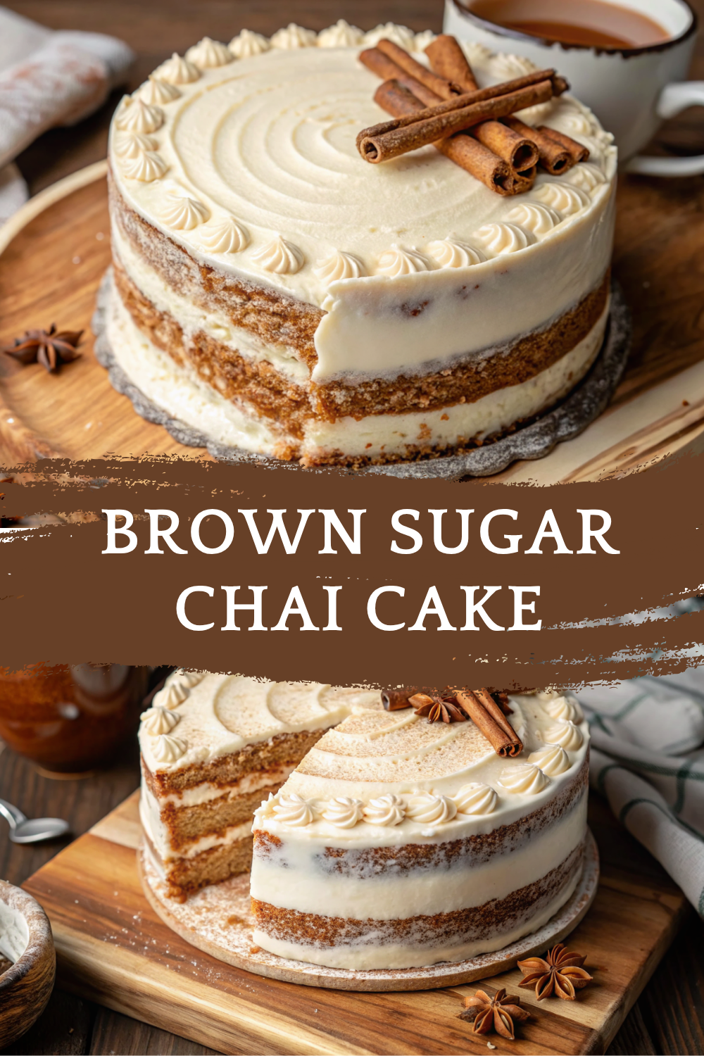 Brown Sugar Chai Cake – A Cozy, Spiced Dessert with Cream Cheese Frosting