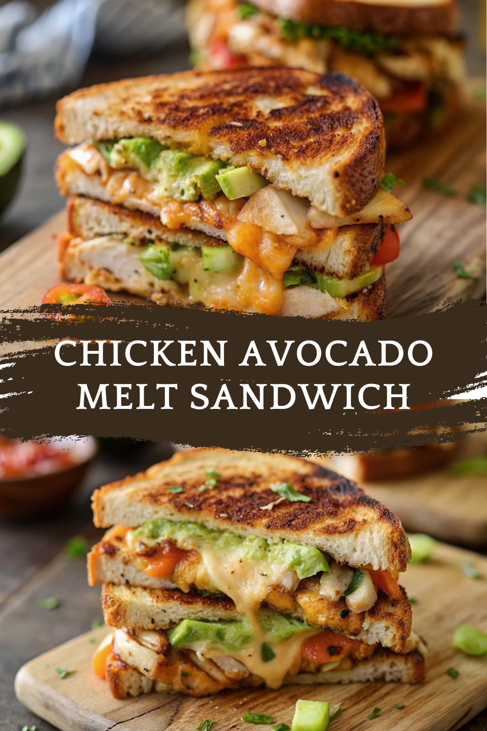 Chicken Avocado Melt Sandwich – A Deliciously Creamy & Cheesy Lunch Idea!
