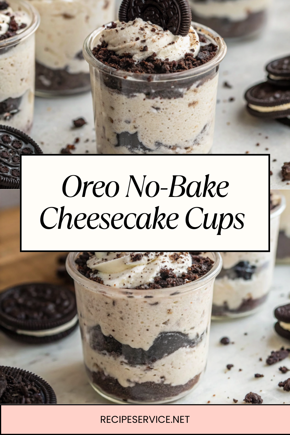 Oreo No-Bake Cheesecake Cups – Quick, Creamy & Irresistible Dessert Bites