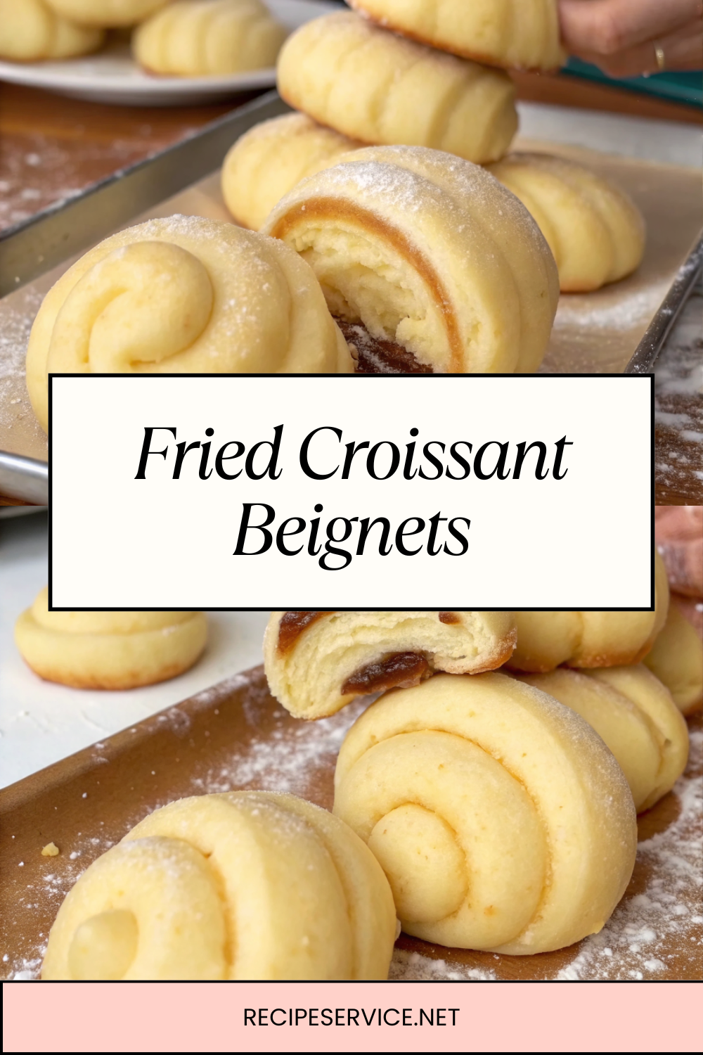 Fried Croissant Beignets | Crispy, Fluffy & Filled with Chocolate Bliss