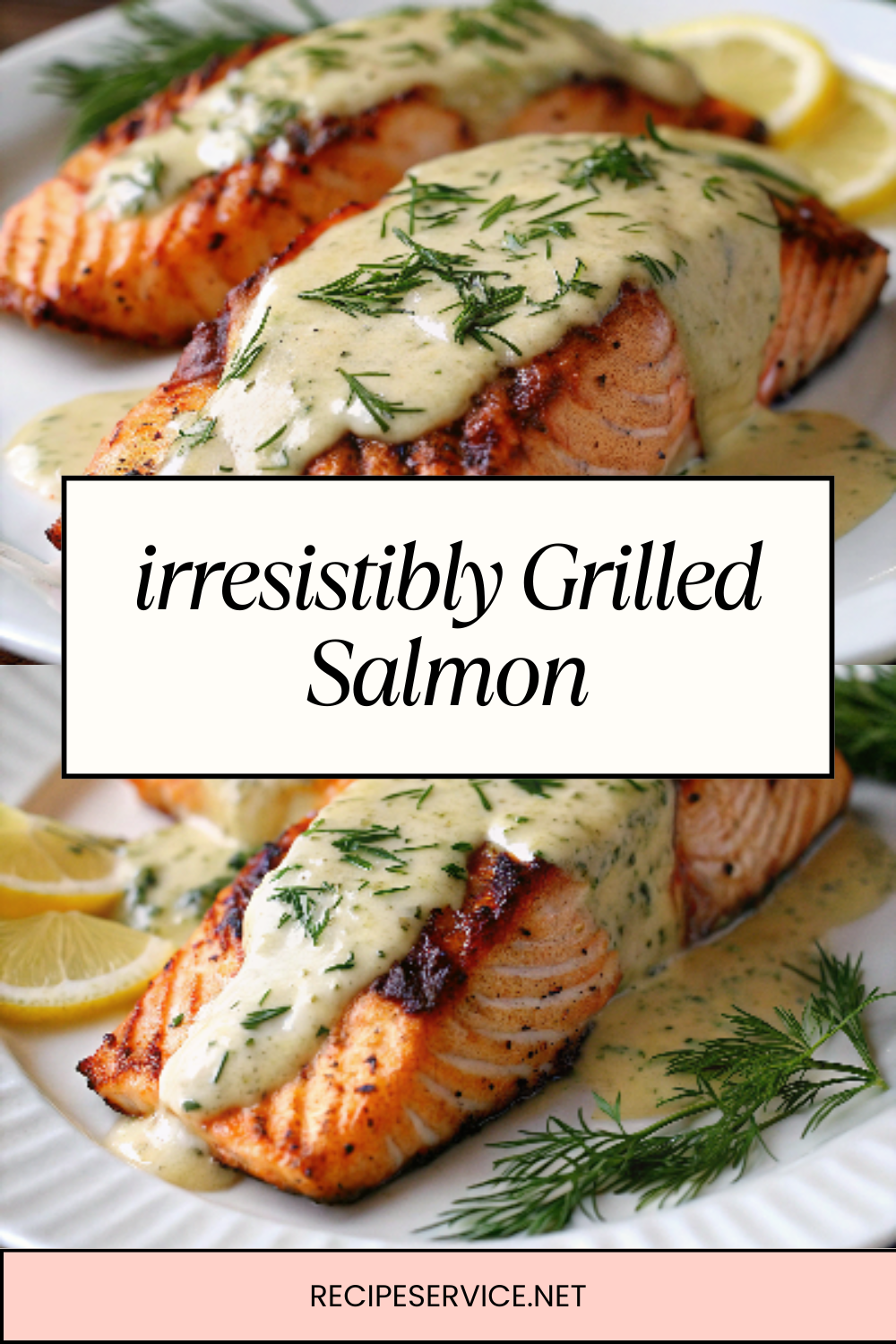Irresistibly Grilled Salmon with Luxurious Creamy Dijon Mustard Sauce