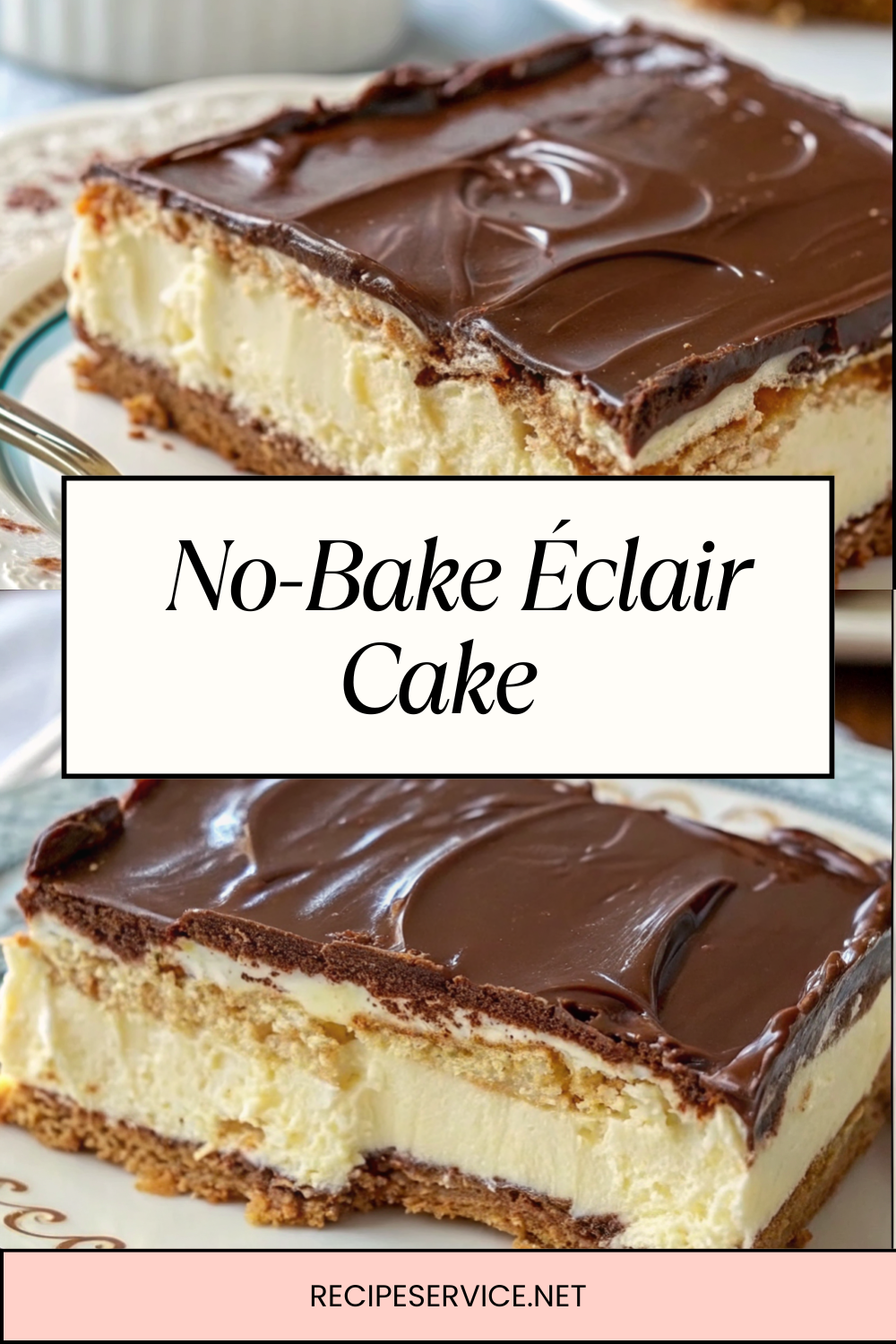 No-Bake Éclair Cake – A Creamy, Crowd-Pleasing Dessert Without the Oven