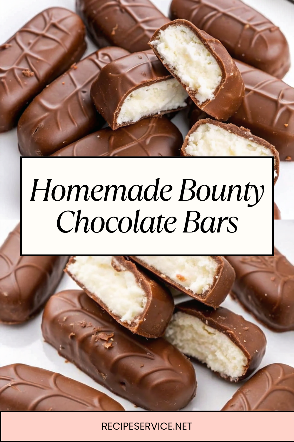 Homemade Bounty Chocolate Bars | Easy Chocolate Coconut Bars