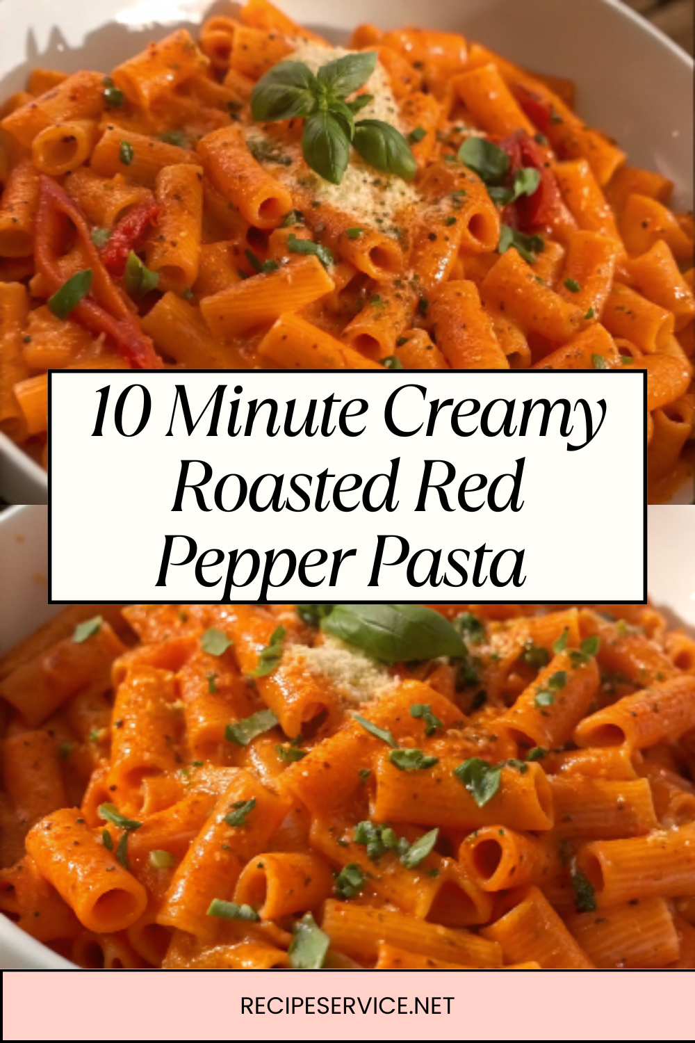 10 Minute Creamy Roasted Red Pepper Pasta – Quick & Flavorful