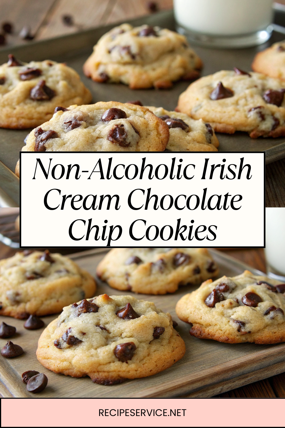 Non-Alcoholic Irish Cream Chocolate Chip Cookies – Rich, Chewy & Baileys-Inspired