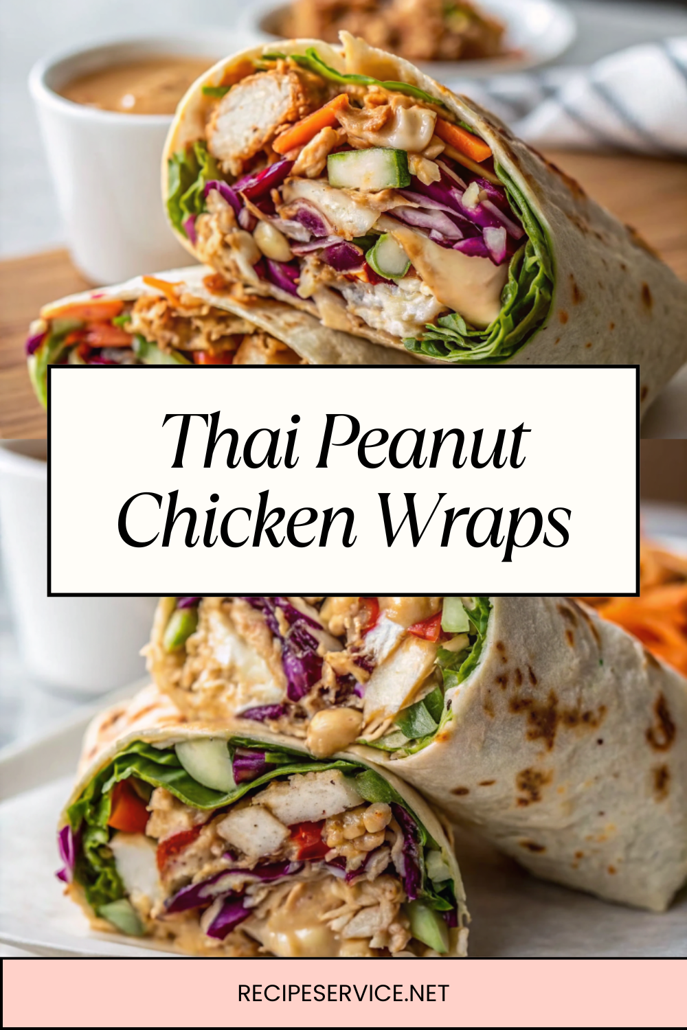 Thai Peanut Chicken Wraps – Flavorful, Crunchy & Ready in Minutes