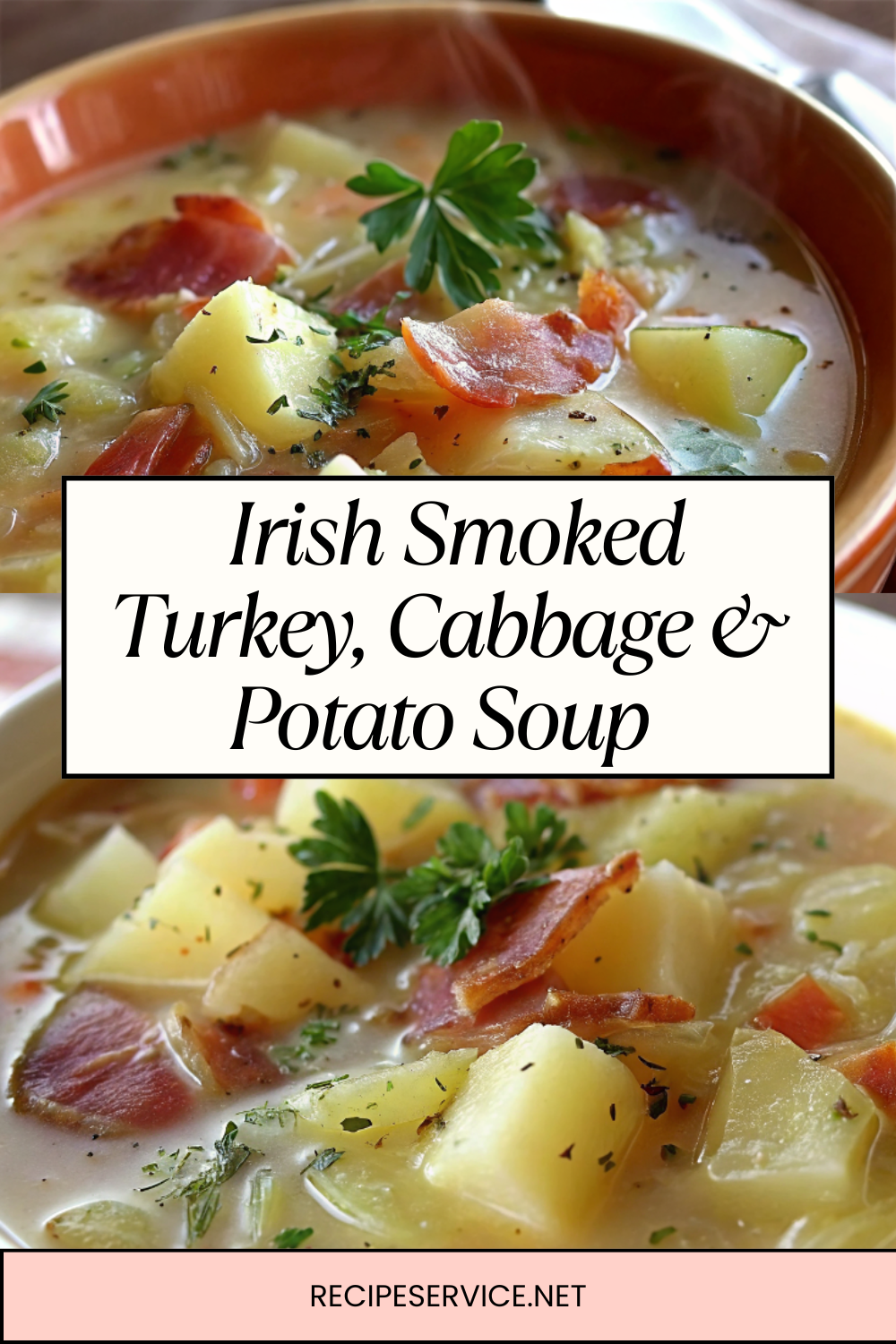 Irish Smoked Turkey, Cabbage & Potato Soup | Hearty & Comforting Without Pork