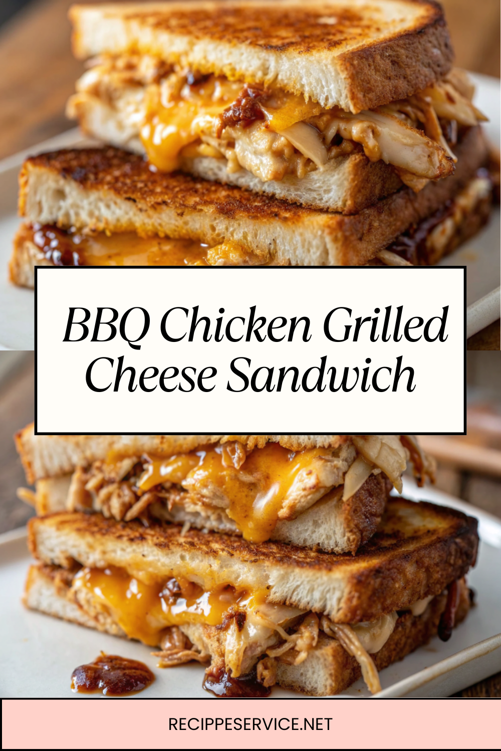 BBQ Chicken Grilled Cheese Sandwich | Cheesy, Smoky & Comforting
