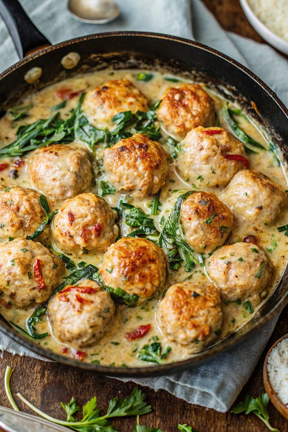 Creamy Spinach Turkey Meatballs – Juicy, Healthy, and Comforting in Every Bite