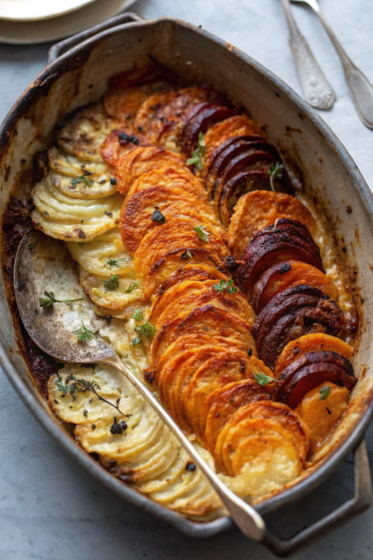 Cheesy Root Vegetable Gratin – A Creamy, Golden Bake for Cozy Fall Nights