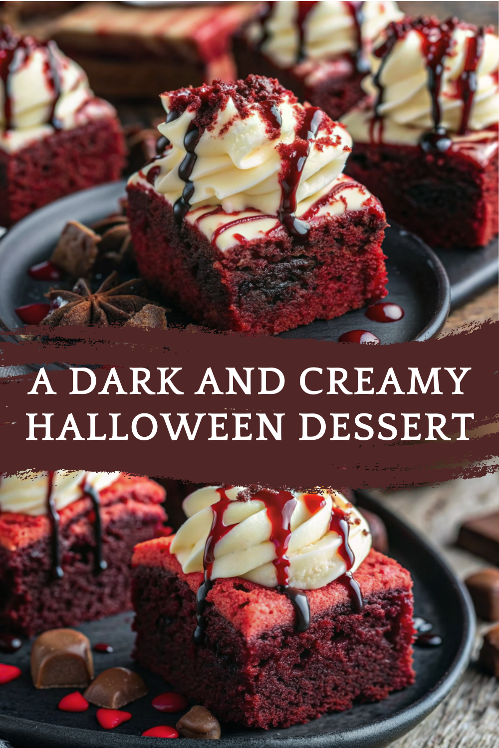 Indulge in Sinful Vampire Bite Red Velvet Brownies – A Dark and Creamy Halloween Dessert