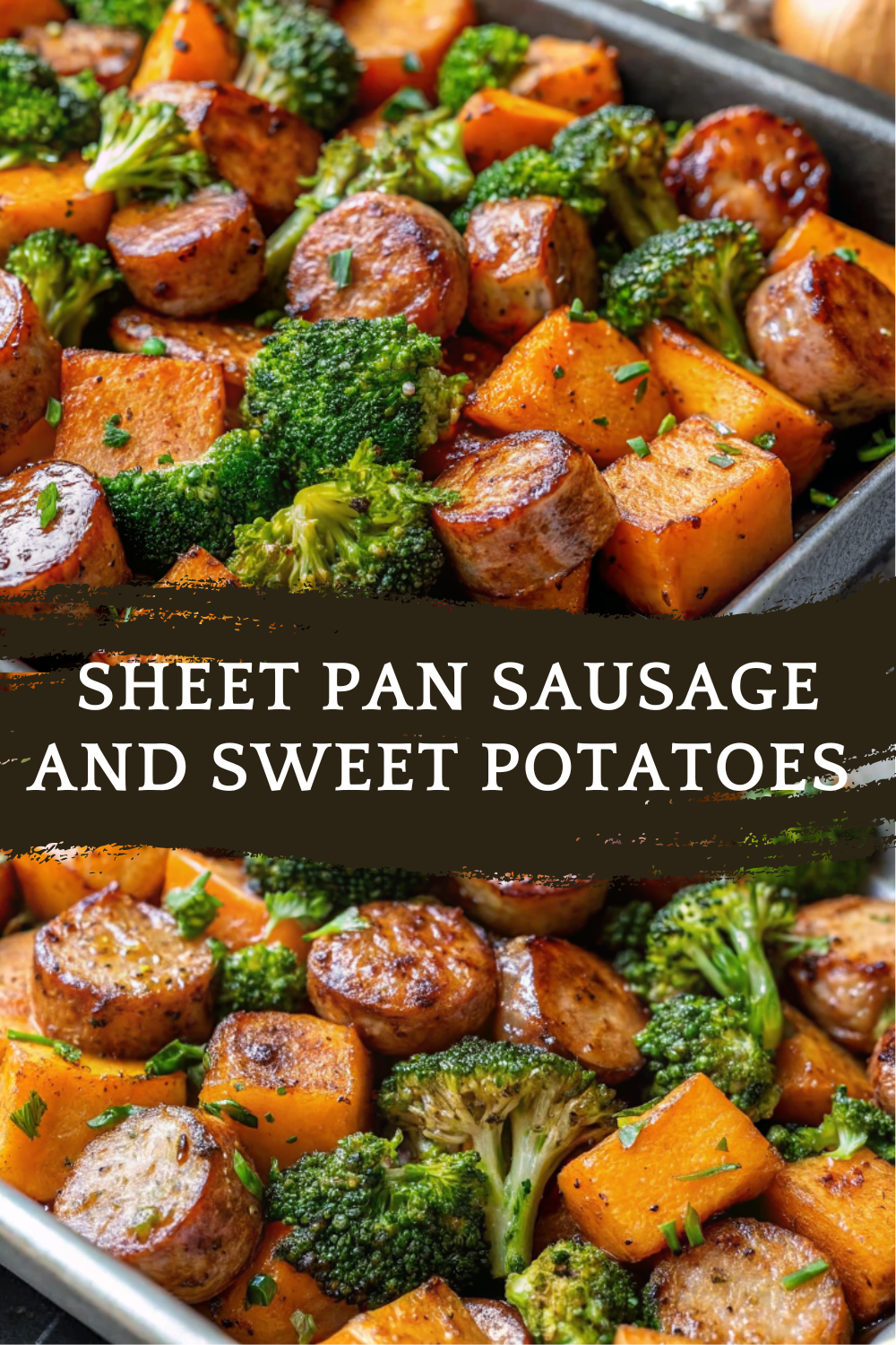 Sheet Pan Sausage and Sweet Potatoes with Honey Garlic Sauce | Easy Weeknight Dinner
